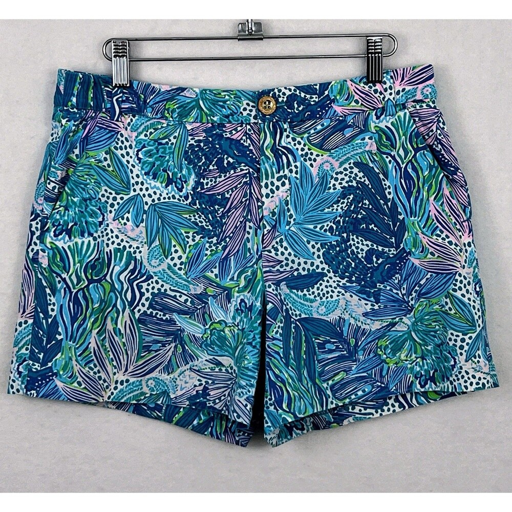 Lilly Pulitzer Gretchen Shorts Womens 8 Holiday In The Sun High Rise Tropical